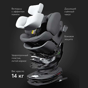 Автокресло Happy Baby "Reex", серо-бежевое